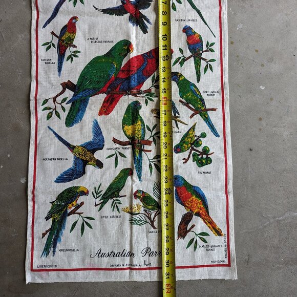 Australian Parrots Linen and Cotton Dish Towel - Picture 7 of 8